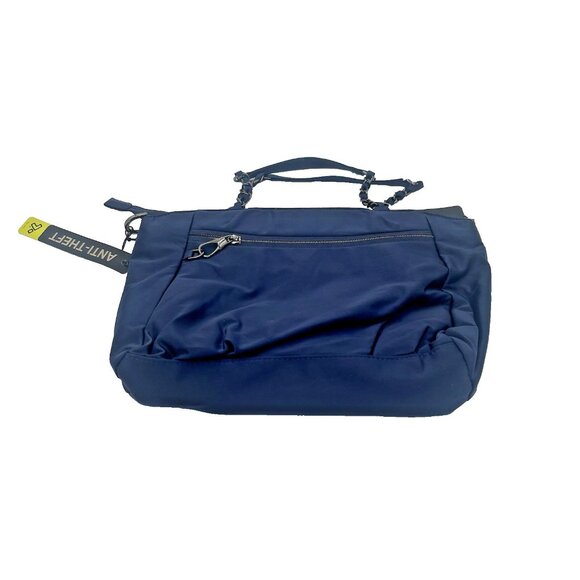 Travelon Cross Body Bag Navy Blue Hobo Messenger Anti-Theft Purse New With Tags - Picture 3 of 4